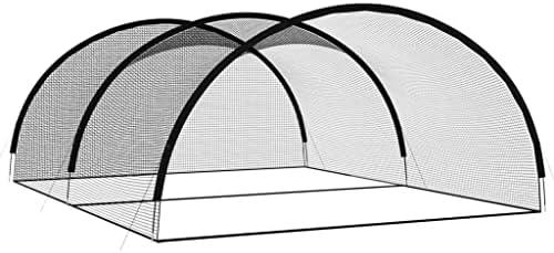 Baseball-Schlagkäfig mit 600x400x250 cm für Schlag- und Wurftraining, Polyester-Schlagnetz mit Glasfaserstangen für Garten und Hinterhof