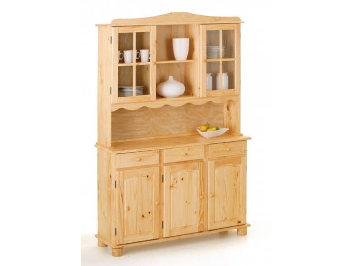 Buffet TOSACANA - natur - Weihrauchkiefer massiv - 198 cm, 5 Drehtüren, 3 Schubkästen, Landhausstil