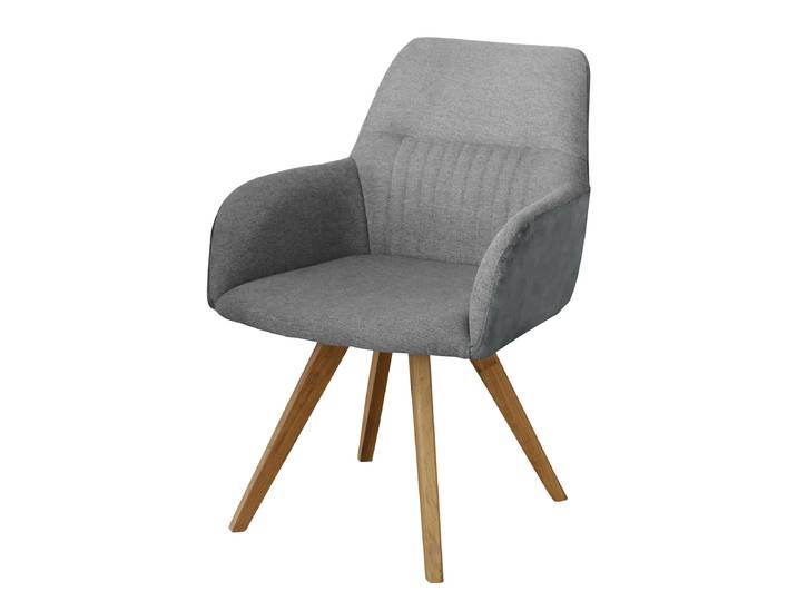 Chaise à accoudoirs MATOMO 62 x 88 x 69cm Gris/Gris