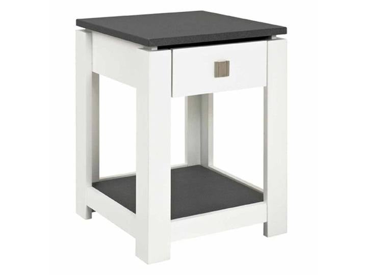 Console Design 1 Tiroir  Granit  55cm Blanc