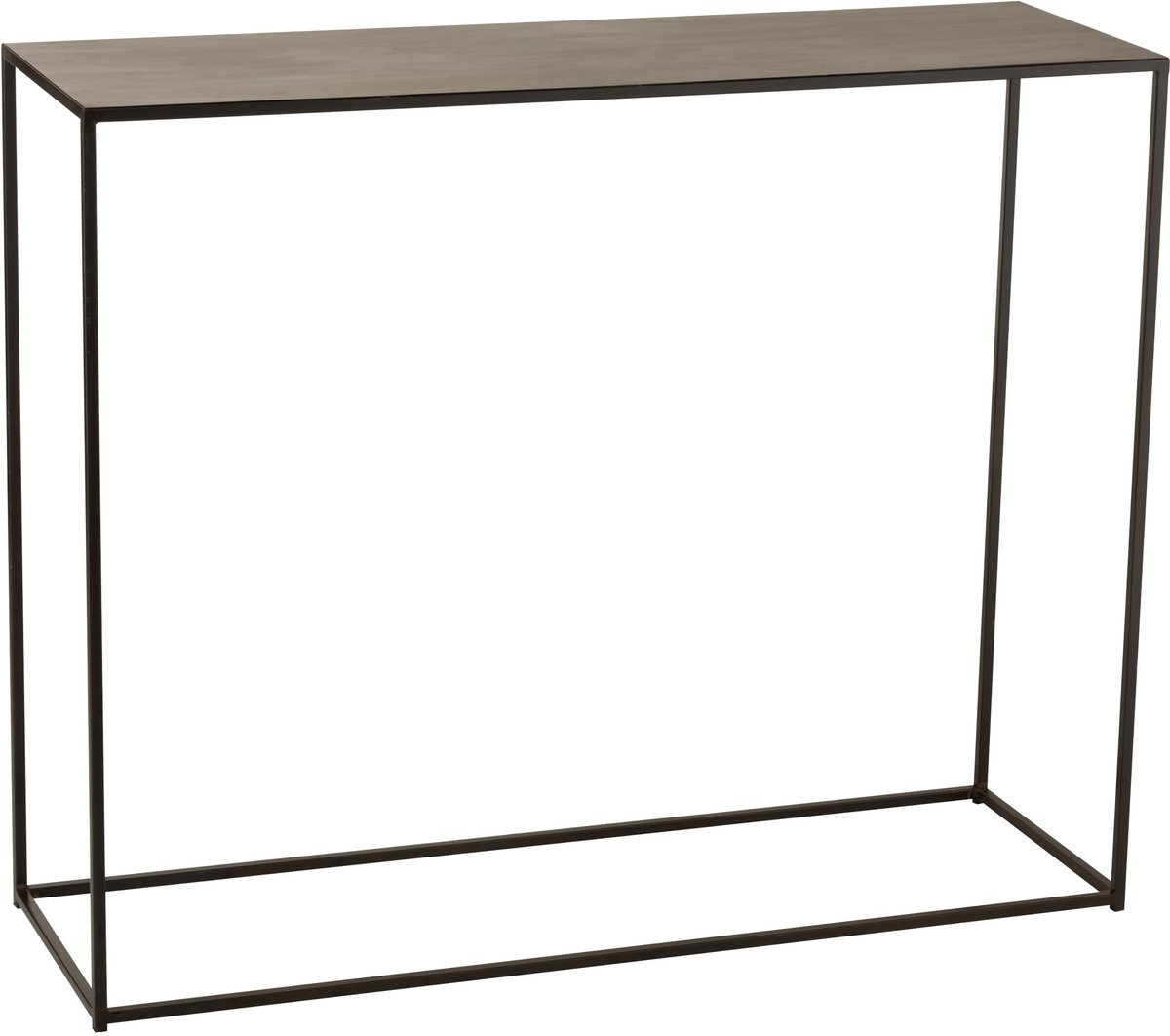 J-Line console Rechthoek zwart metaal