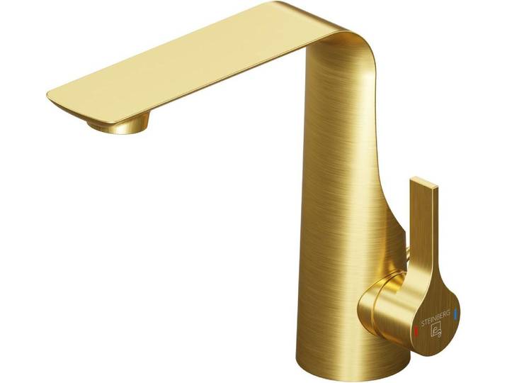 Steinberg Serie 290 Waschtisch-Einhebelmischer, mit Keramikkartusche, mit Ablaufgarnitur, Ausladung 150mm, 2901000BG
