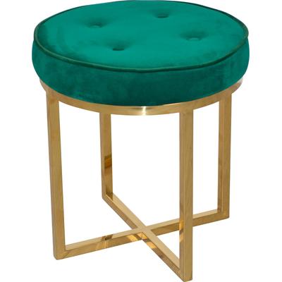 Polsterhocker HOME AFFAIRE, grün, B:42cm H:46cm T:42cm, Samtbezug 100% Polyester, Hocker, Sitzhocker