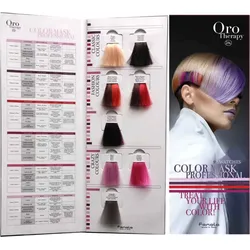 Fanola ORO PURO Therapy Color Keratin Ergänzungsfarbkarte – 8 neue Nuancen