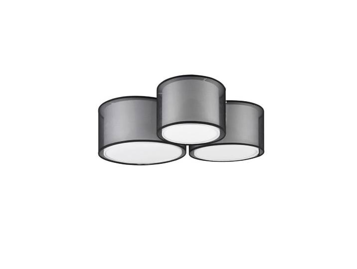 Trio Leuchten Deckenleuchte, Grau, Schwarz, Metall, Textil, 55x21.5x65 cm, Lampen & Leuchten, Innenbeleuchtung, Deckenlampe, Deckenlampen