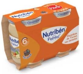 Nutriben nutriben purÉ-tarrito macedonia fruta cereales 2x190gr.