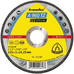 Klingspor, Sägeblatt, A 960 TZ Special - Trennscheiben 115 x 1 x 22,23 mm