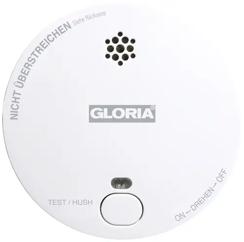 Gloria R1 Rauchwarnmelder batteriebetrieben (Ø x H) 100mm x 33mm