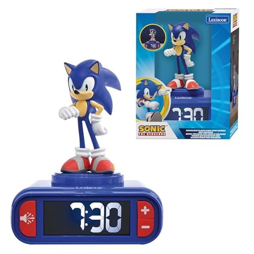 Lexibook Sonic Nachtlampje met Wekker en LED-verlichting