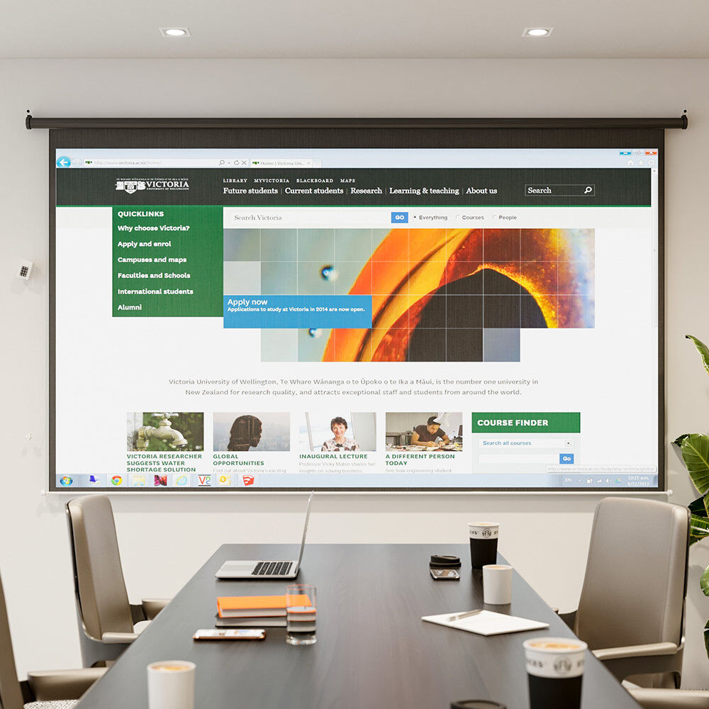 Inbox Zero Outdoor Electric Projector Screen Projector Screen Black 215.5"