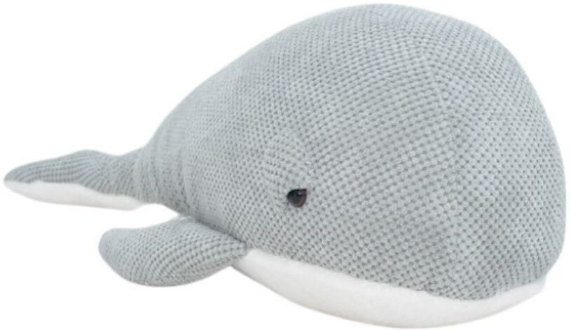 Crochetts Peluche ballena de algodón 100% gris 120X77X28 cm