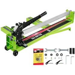 VEVOR Manuelle Fliesenschneidmaschine 1000mm, Fliesen Schneidemaschine Min. Schnittbreite  35mm, Professioneller Fließenschneider Bodenplatte 10cm, Infrarotpostionierung, Bodenfliese, Keramik,16 kg