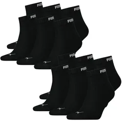 Quartersocken - PUMA HERREN DAMEN UNISEX QUARTER CLYDE 12er Pack 18er Pack 30er Pack - White (300) - 39-42
