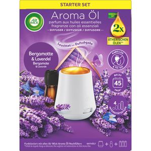 Airwick Diffuser Aroma-Öl, Starterset, für ätherische Öle, 20ml, Bergamotte & Lavendel
