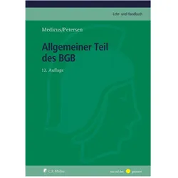 Medicus:Allgemeiner Teil des BGB, Fachbücher von Dieter Medicus