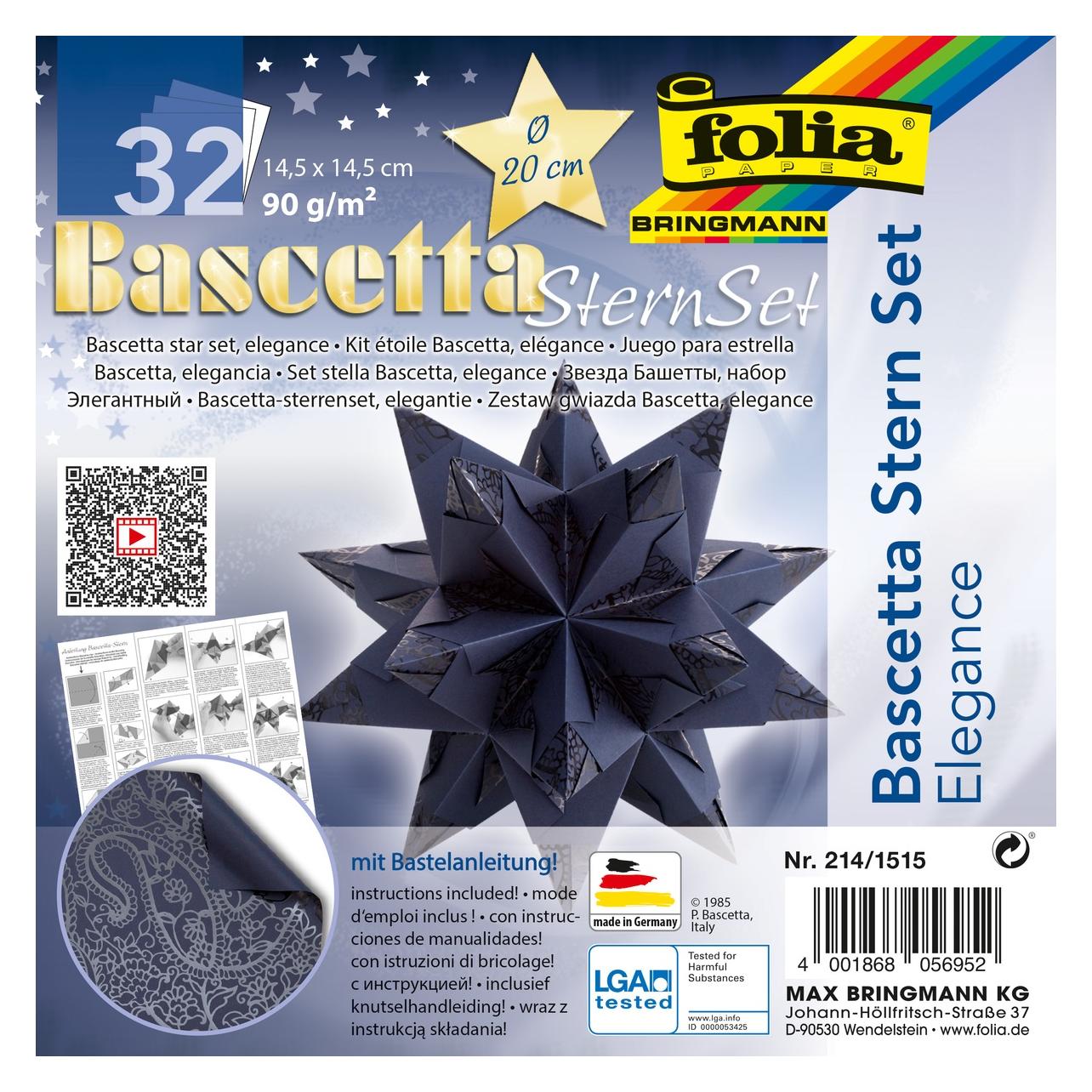 Magni Bascetta-Stern Set 14,5x14,5cm blau,32 Blatt (90 g/m², 32x) (32828276)