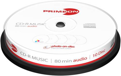 Primeon 2761111 CD-R Audio Rohling 10 St. Spindel Bedruckbar