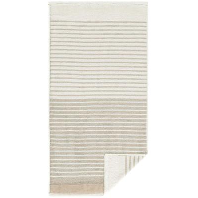Handtücher EGERIA "Maris", beige (sand), B:50cm L:100cm, Walkfrottee, Obermaterial: 100% Baumwolle, Handtücher, Double Face mit Streifen, reine Baumwolle