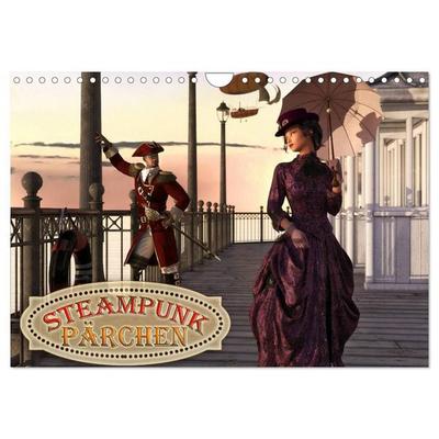 Steampunk Pärchen (Wandkalender 2027 DIN A4 quer), CALVENDO Monatskalender