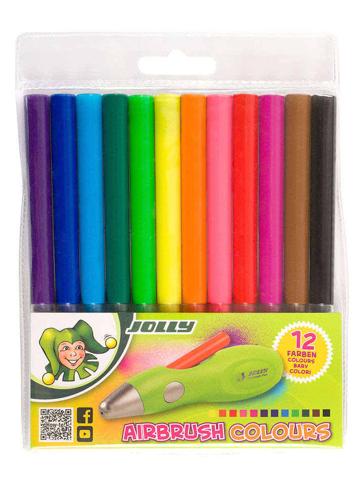 Jolly Nachfüllpatronen für Airbrushstift "Fun" - 12 Stück - onesize
