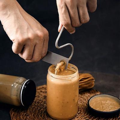 Erdnussbuttermixer aus Edelstahl, Buttersaucenmixer, Küchenwerkzeug für natürliche Erdnussbutter, Teig, Joghurt, Saucen und mehr – passt in jede Behältergröße, weniger Unordnung