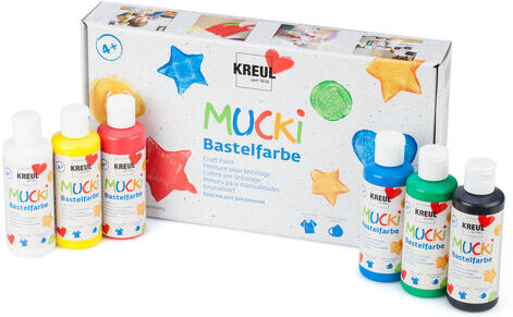 Kreul Mucki Bastelfarben, 6x 80 ml