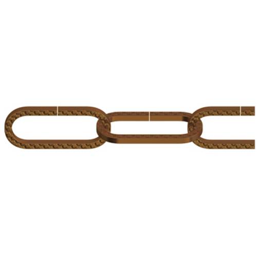 dörner + helmer 153612 Zierkette Alt-Messing Stahl 20m