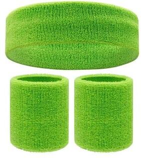Useful Little Things Soft Terry Cloth Sweatband Set For Sports And Athletic Workouts fruit Green
