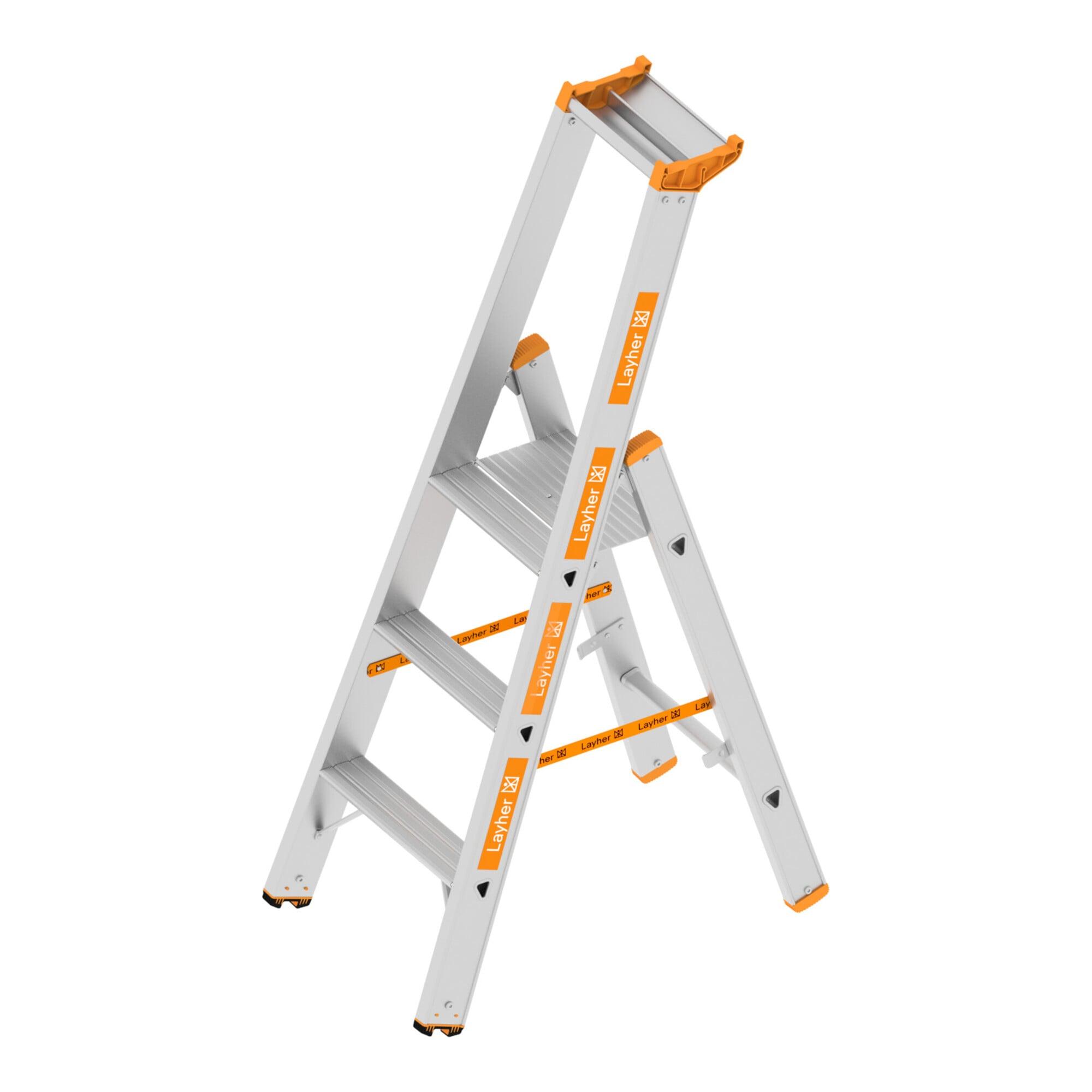 Layher Stufenstehleiter TOPIC 1064 3 Stufen einseitig begehbar (1064003)
