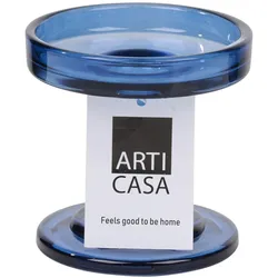 Arti Casa, Kerzenständer, Kerzenhalter Säule Ø8,5xh8,5cm Blau