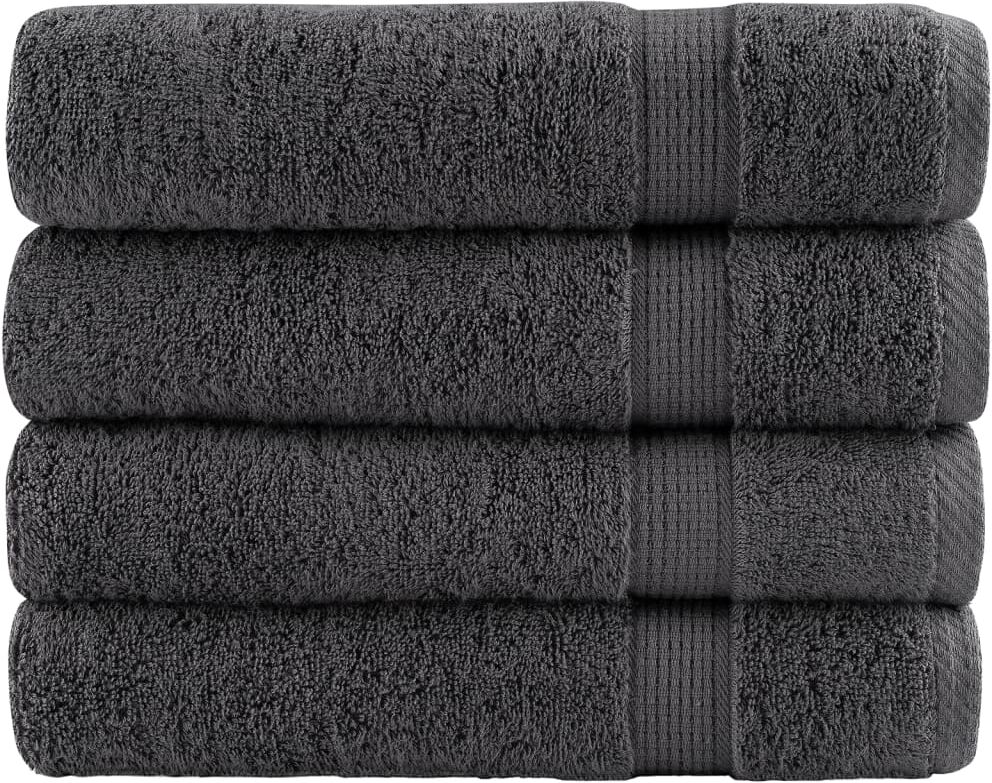 vidaXL Serviettes de douche de qualité sup. SOLUND 4 pcs anthracite
