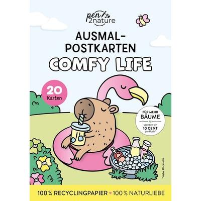 Comfy Life I 20 Ausmal-Postkarten, Taschenbuch von , Pen2nature, 978-3-9876417-9-4