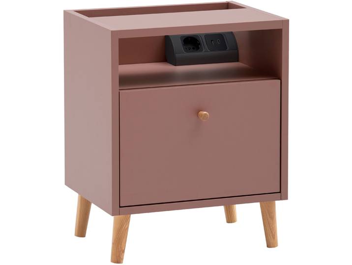 Nachtschrank SCHILDMEYER Bjarne, Nachtschrank, Made in Germany, B: 40,2 cm , mauve, B:40,2cm H:50,1cm T:32,7cm, FSC-zertifizierter Holzwerkstoff, Schränke, Nachtschrank, Solide Verarbeitung - Dieses Produkt ist in Deutschland gefertigt
