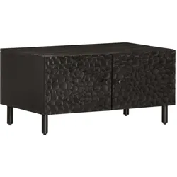 vidaXL Couchtisch Schwarz 80x50x40 cm Massivholz Mango