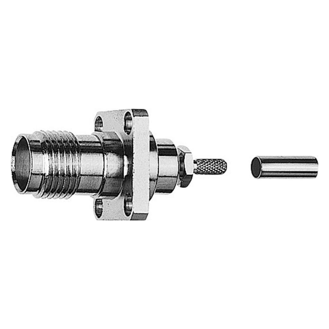 Telegärtner TNC-Kabeleinbaubuchse mit Flansch 50 Ohm, crimp/crimp, A2903, Z54, G07 (RG-316/U) (J01011B0046)