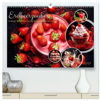 Erdbeerzauber - Erdbeer-Schlemmereien mit Eis und Kuchen en masse! (hochwertiger Premium Wandkalender 2027 DIN A2 quer), Kunstdruck in Hochglanz