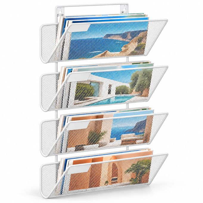 Relaxdays IJzeren tijdschriftenhouder