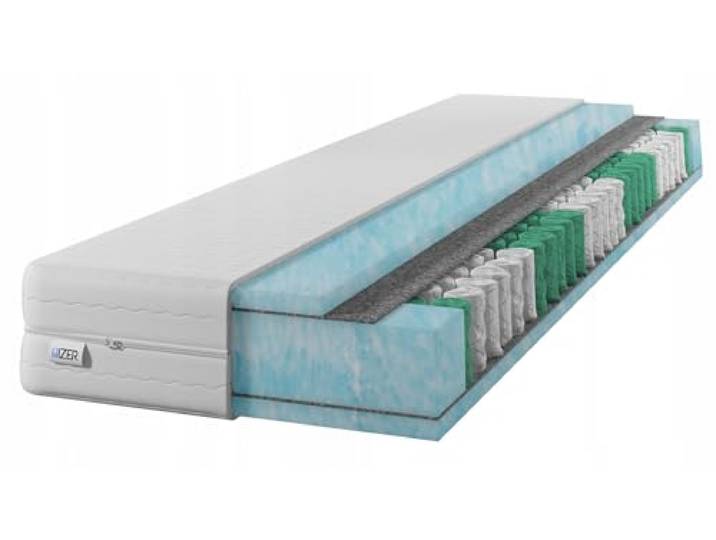 IZER Matratze 120x200 Taschenfederkern Gold Aquaschaum H3 20cm 7-Zonen mittelfest