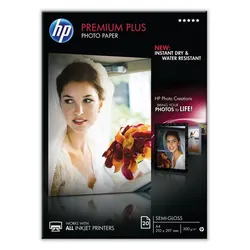 hp Fotopapier Premium Plus A4 300g weiß semi-gloss