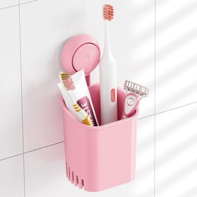 Discount Dollar Deals Suction Cup Toothbrush Razor Holder, No Drill Bathroom Organizer pink