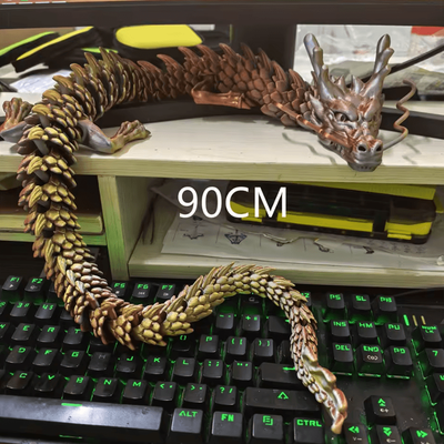 Inspire Curations 30 90cm 3D Printed Articulated Dragon Flexible Moving Joint Display Ornament 10 90cm