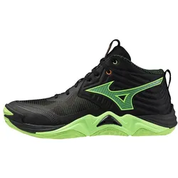 Mizuno, Unisex, Hallenschuhe, Wave Momentum Elite Mid (37), Grün, Orange, Schwarz