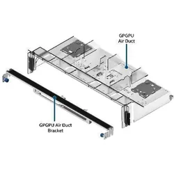 Intel GPGPU Airduct für 2U M50CYP Systeme, Server Zubehör, Schwarz