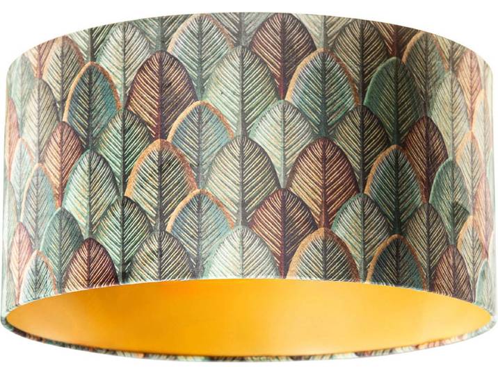 QAZQA cilinder velours - Klassieke Lampenkap - Ø 50 cm - Groen -