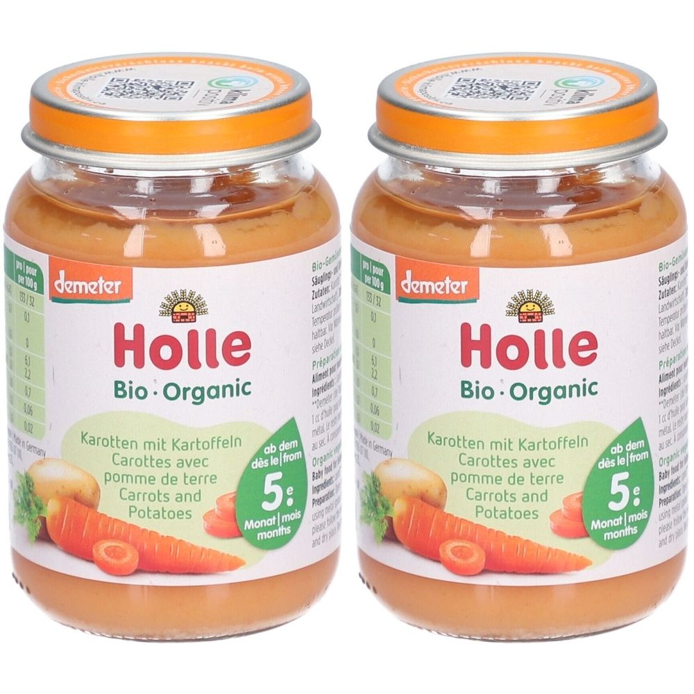 Holle Kürbis, Zucchini & Kartoffel x2 2x190 g Set