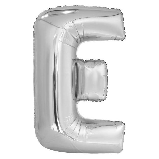 Amscan Buchstabenballon E Silber - 86cm (1x) (9909554)