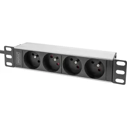 DIGITUS 95418FR - 10" Steckdosenleiste, 1HE, 4-fach