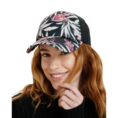 Trucker Cap ROXY "Beautiful Morning", Damen, grau (anthrazit wind swept floral), Kunstfaser, Caps