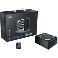MEGA TI 1350W, PC-Netzteil schwarz, 2x 12-Pin High Power GPU, 6x PCIe, Kabelmanagement, 1350 Watt