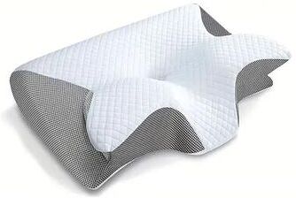 Uplift Essentials Orthopedic Memory Foam Cervical Pillow For Neck Pain Relief gray